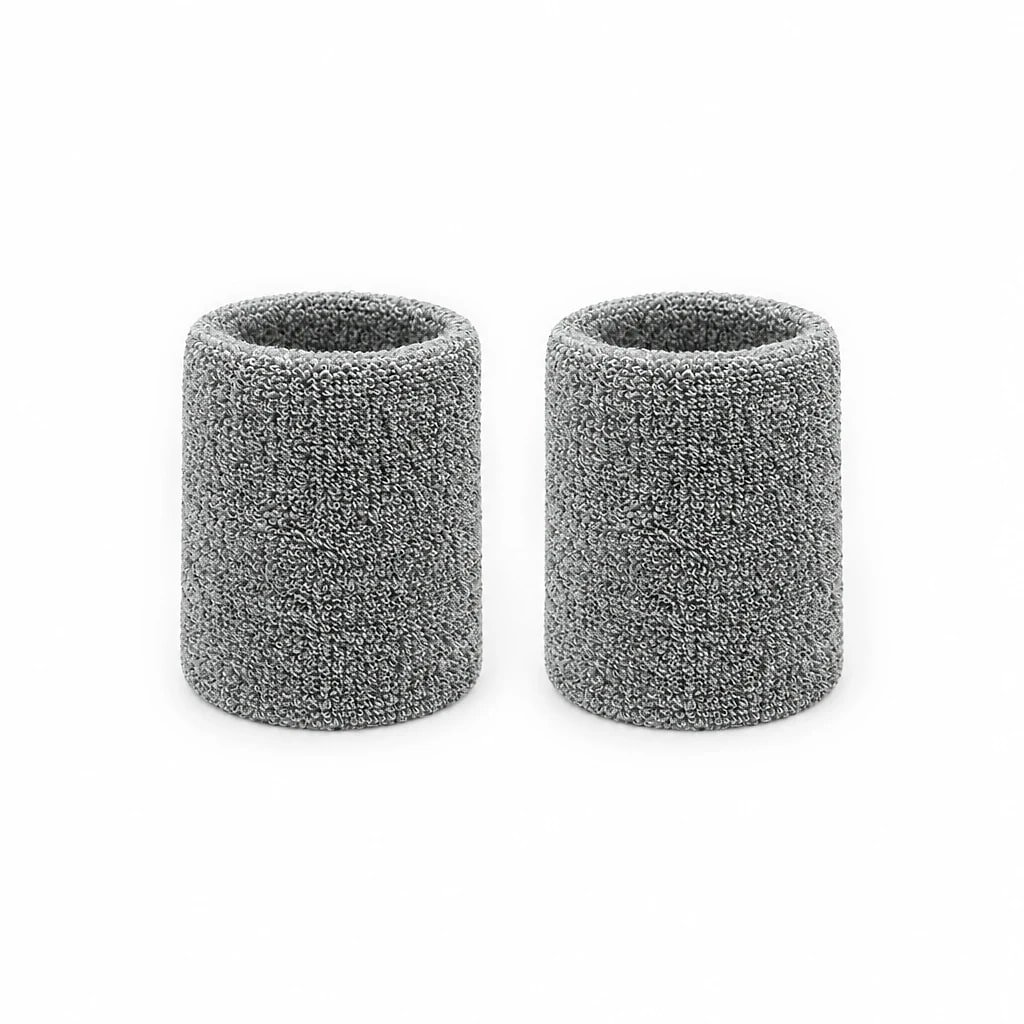 Grey Towel Sweatbands, 8 cm