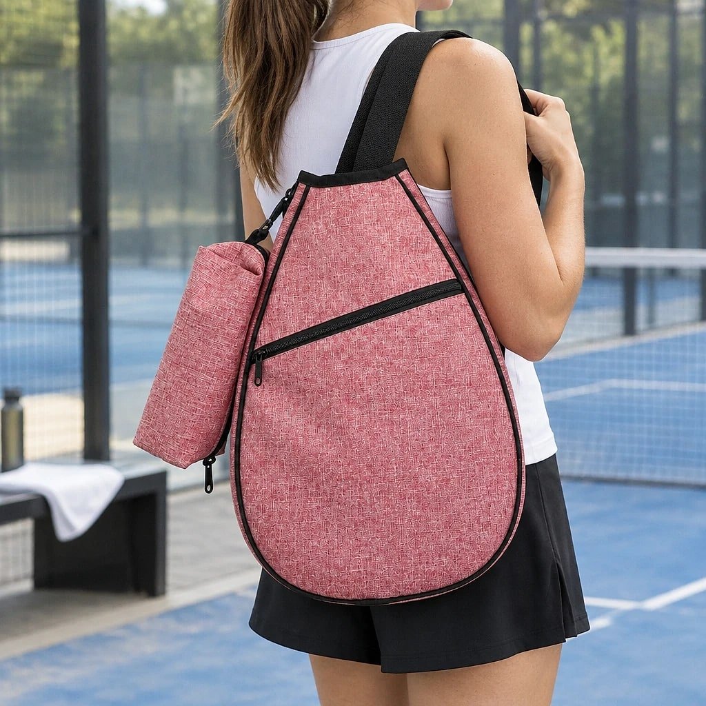 Padel Racket Cover, Pink Oxford
