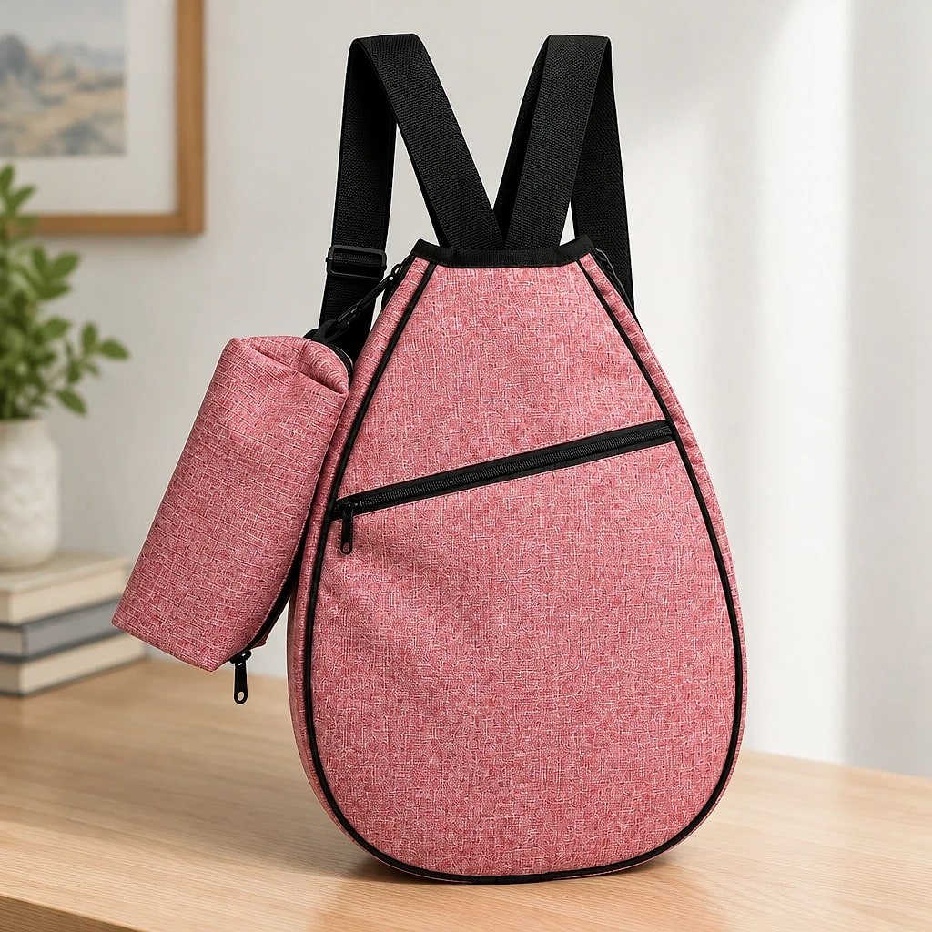 Padel Racket Cover, Pink Oxford