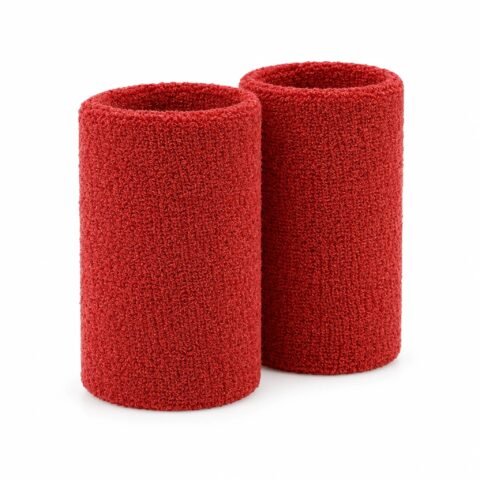 Sweatband Wristbands, 11 cm, Red