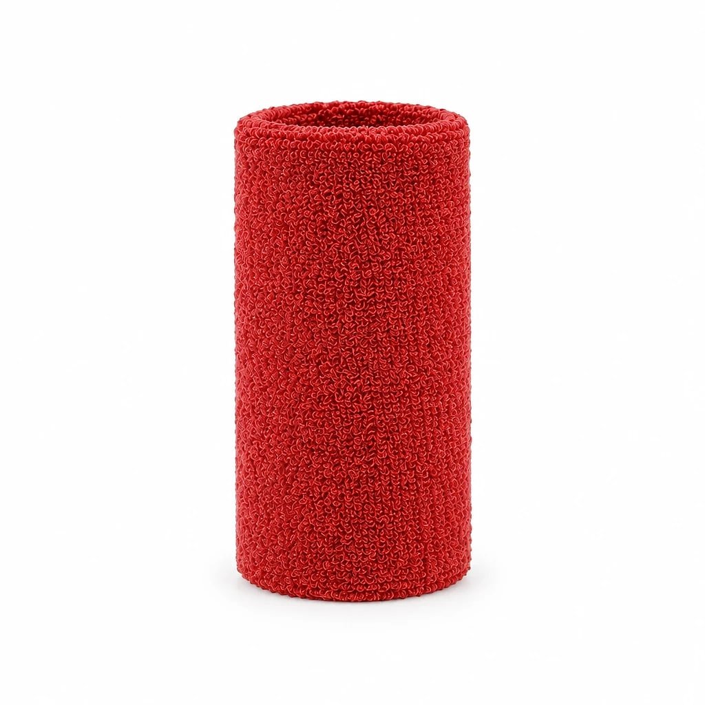 Sweatband Wristbands, 11 cm, Red