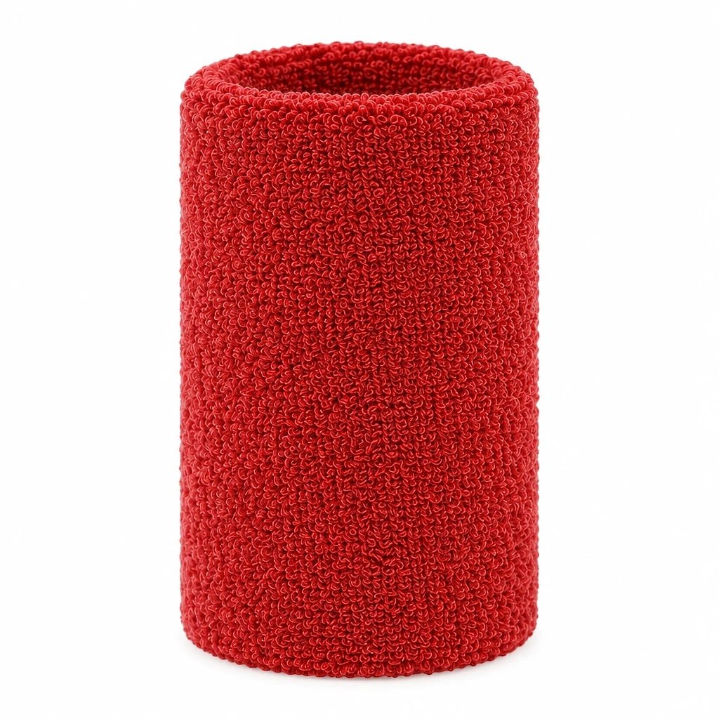 Sweatband Wristbands, 11 cm, Red