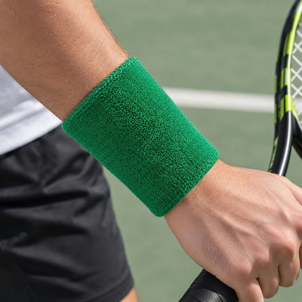 Towelling Sweatband Wristbands, 11 cm
