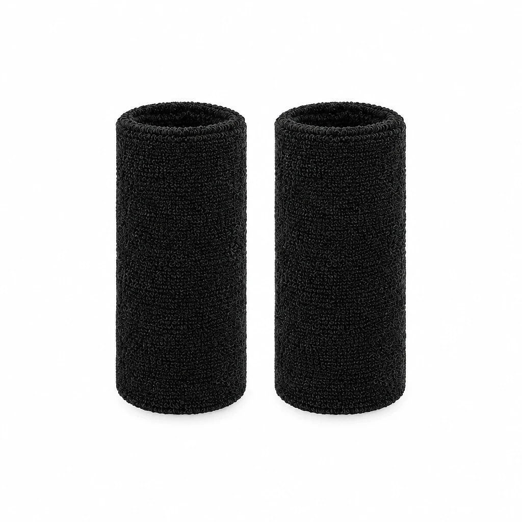 Towelling Sweatband Wristbands, 15 cm Pair